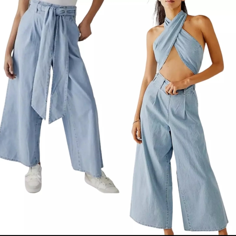 Free People, Sasha Convertible Wide Leg Jean. Size S - Picture 3 of 6
